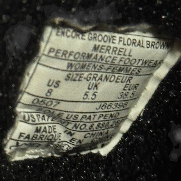 MERRELL Encore Groove Floral Print Brown Clog SZ 8 - Picture 9 of 9